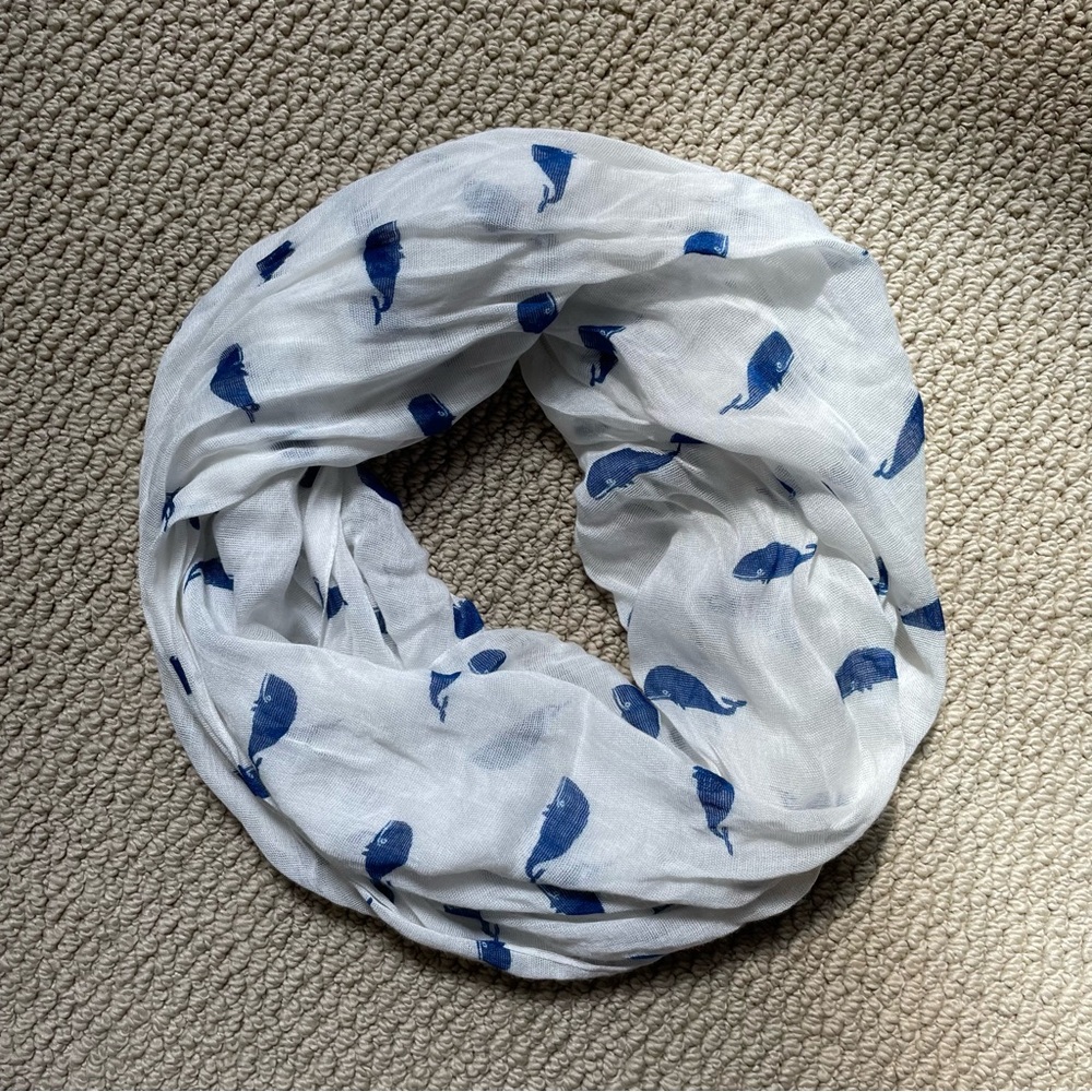 Whale Print Infinity Scarf